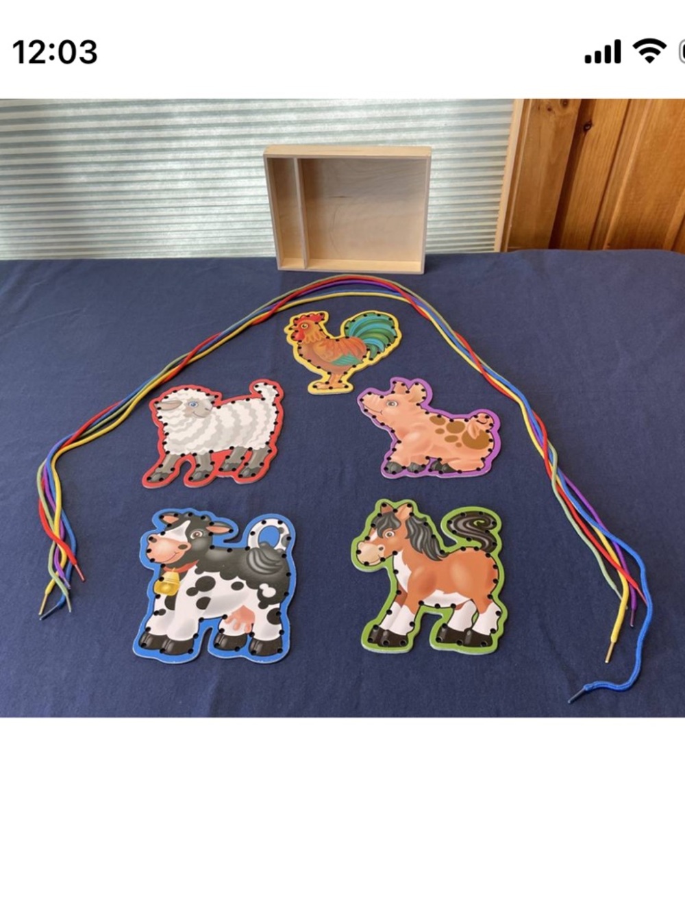 Melissa & Doug (Wood) Lace & Trace Farm Animals Set